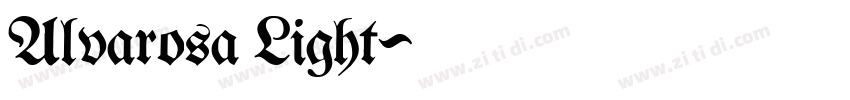 Alvarosa Light字体转换
